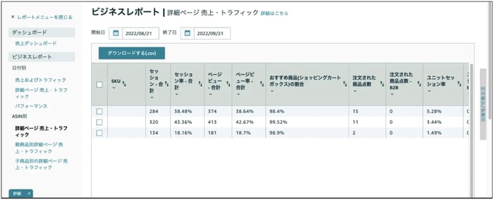 カート取得率の確認方法2