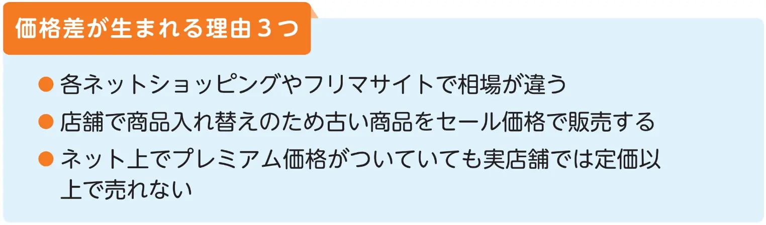 価格差が生まれる理由3つ