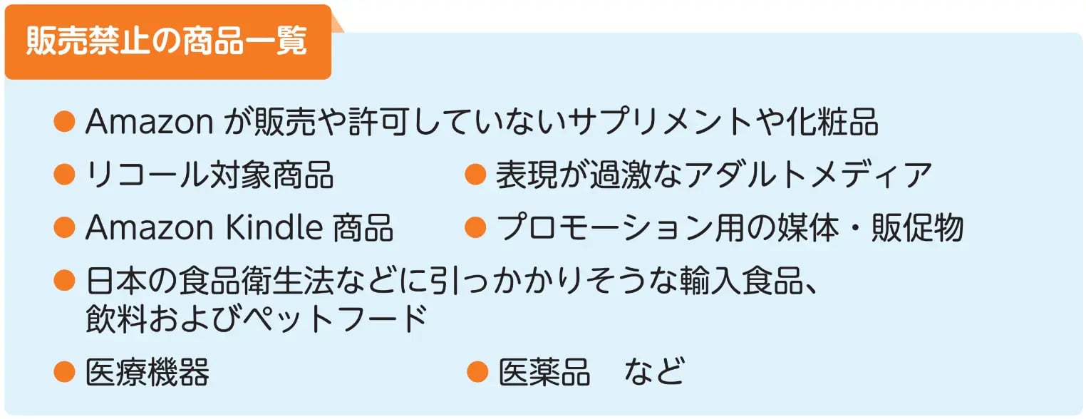 販売禁止の商品一覧