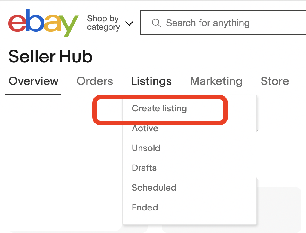 Create Listing