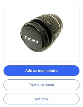 事前に撮影しておいた写真をアップロード