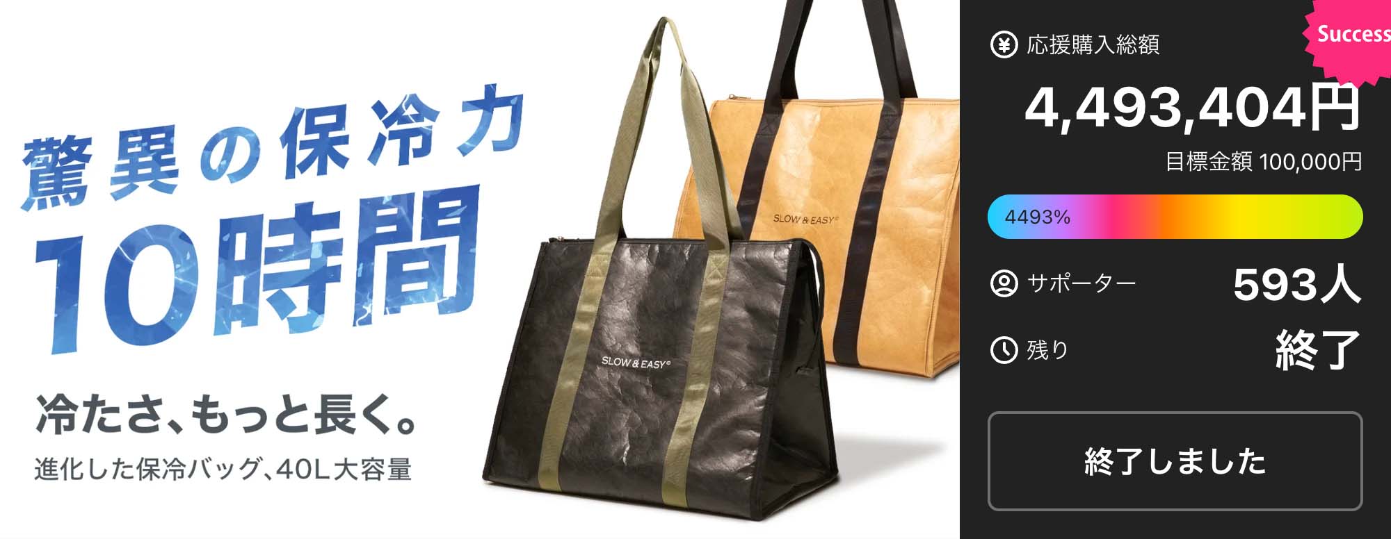 “冷たい”が続く、10時間保冷で真夏でも信頼できる大容量アウトドア保冷バッグ!