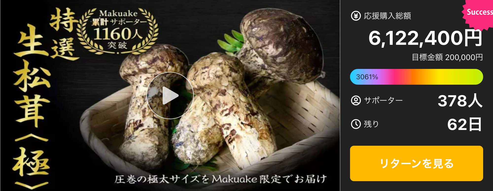 【2026年もお届け】世界最大級の松茸産地直送!元プロが届ける「生松茸〈極〉」